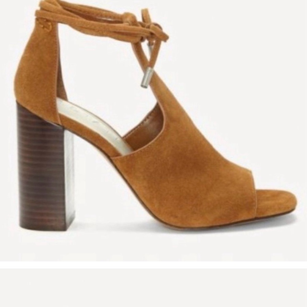 Elegant Tan Suede Women's Heels